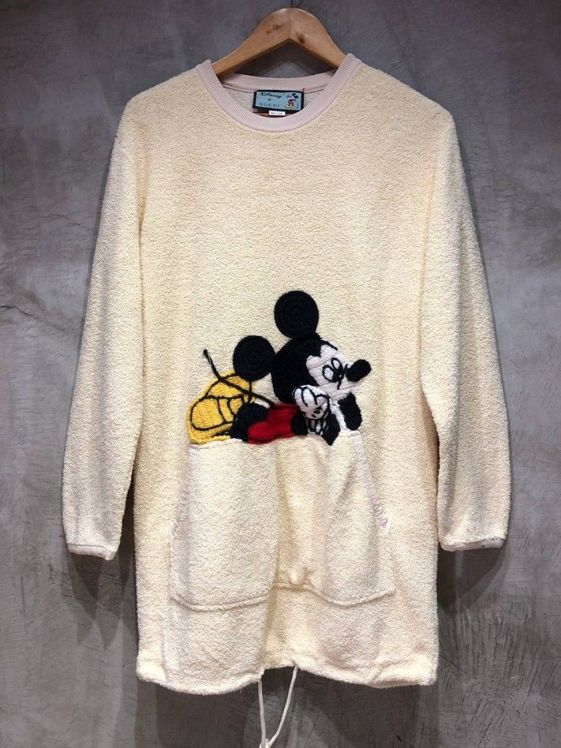 Gucci X Disney Mickey Mouse Wool Long sweater, Luxury, Apparel on Carousell