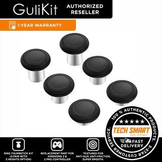 GuliKit KingKong Ring Thumbstick Kit, Thumb Grip Set, 3 Pair of Joystick Cap Analog Stick Cap for Kingkong 2 & 2 pro Controller (3 Pair with 3 Heights Option)
