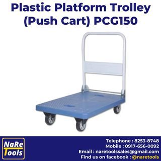 Hard Plastic Platform Trolley Cart / Push Cart PCG150