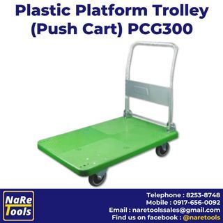 Hard Plastic Platform Trolley Cart / Pushcart PCG300