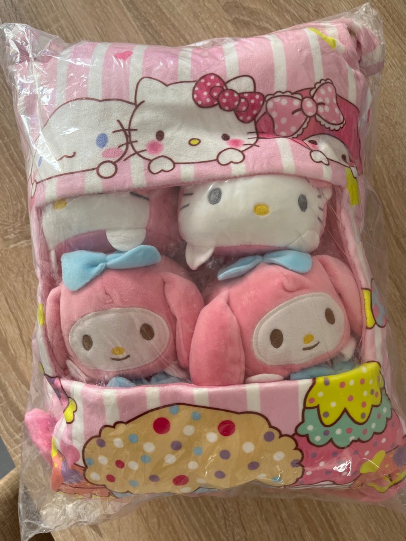Hello Kitty My Melody Pudding Plush Soft Toy Bag, Hobbies & Toys, Toys & Games on Carousell