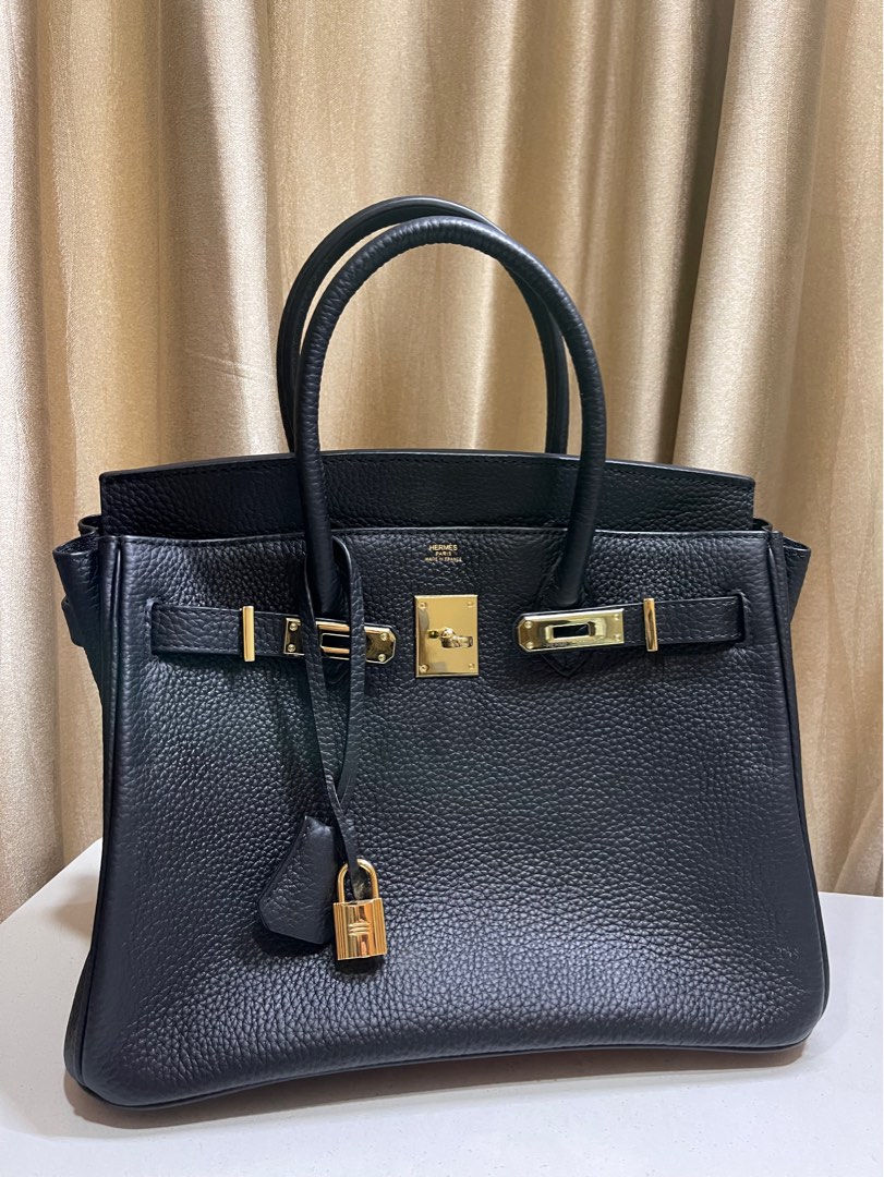 Hermes Birkin 28 Clemence Black GHW, Luxury, Bags & Wallets on Carousell