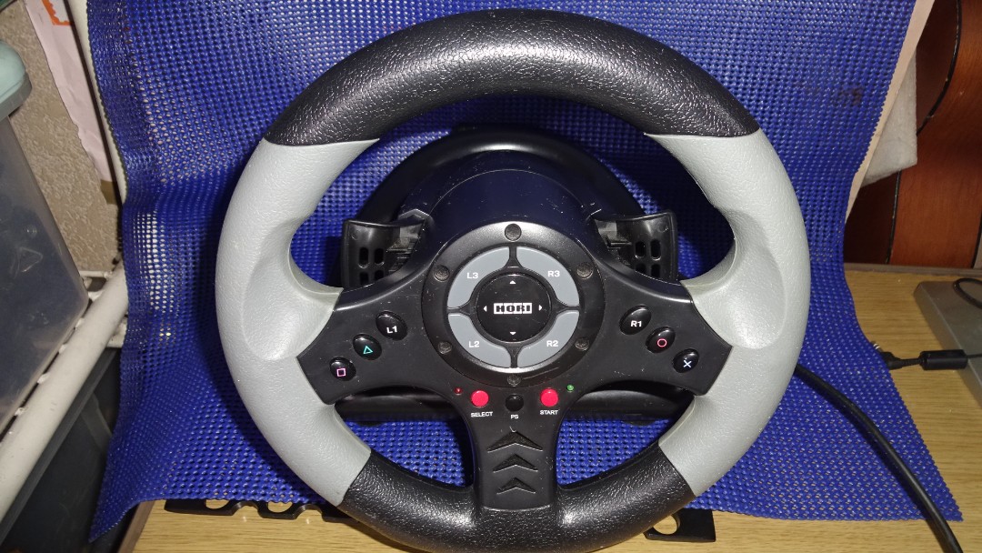 HORI Steering Wheel 3 for PS3, Video Gaming, Gaming Accessories, Controllers on Carousell
