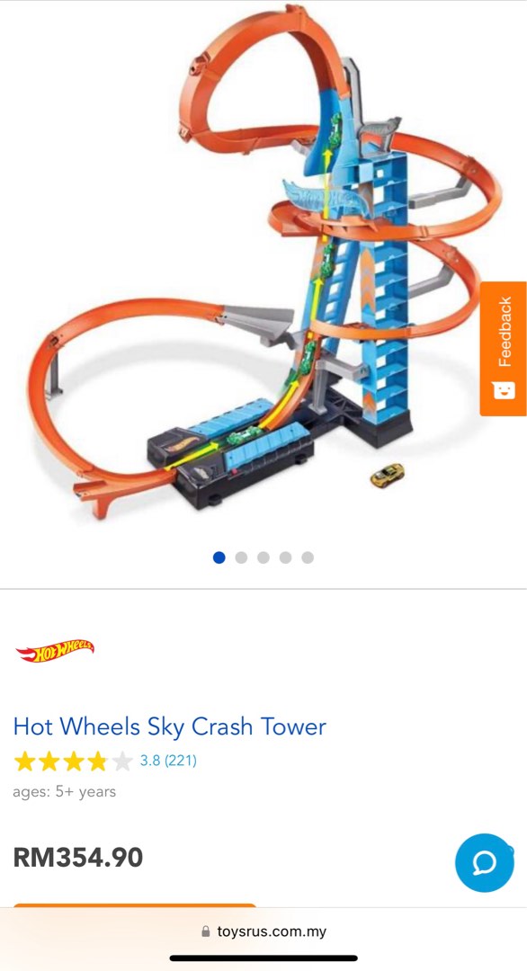 Hot wheels sky crash tower, Hobbies & Toys, Toys & Games on Carousell