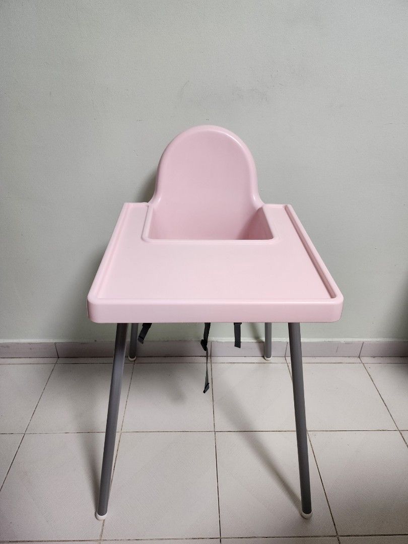 Ikea Baby High Chair Pink and White available, Babies & Kids, Nursing