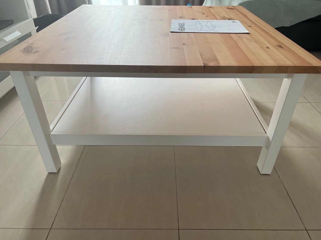 Collect by 15th Nov. IKEA HEMNES Coffee table, white stain/light brown
