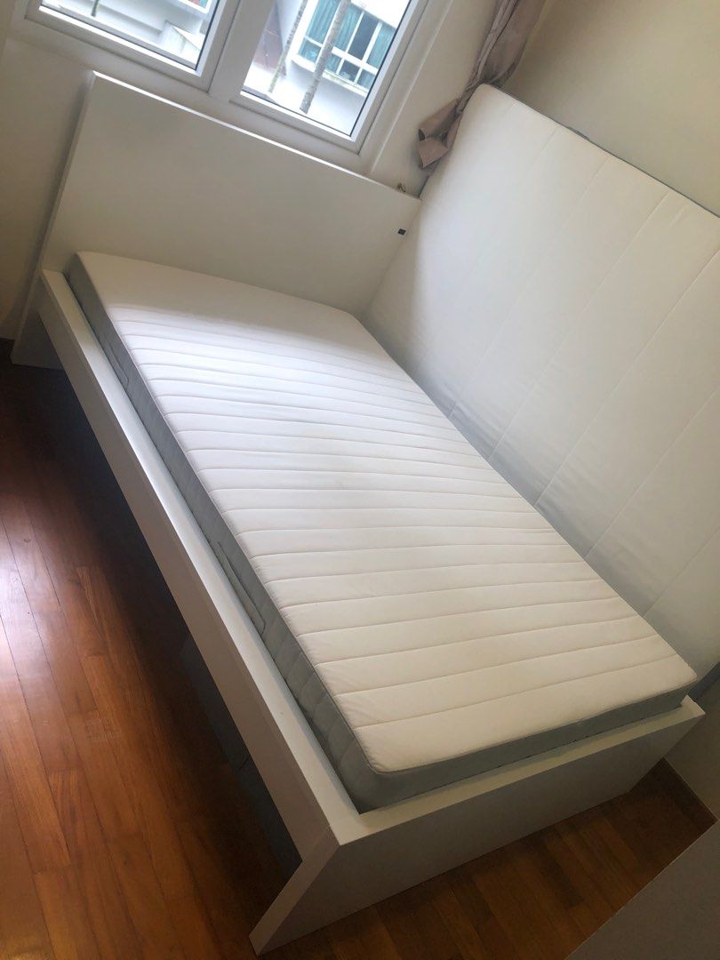 IKEA Supersingle Bed Frame & Mattress, Furniture & Home Living