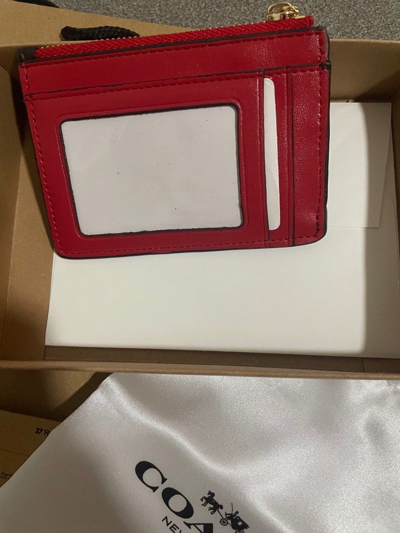 Instock Coach Signature Cardholder Red, Women's Fashion, Bags & Wallets