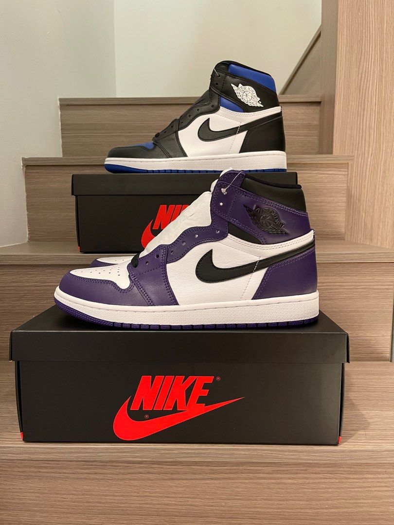 Jordan 1 Court Purple and Royal toe Men s Fashion Footwear