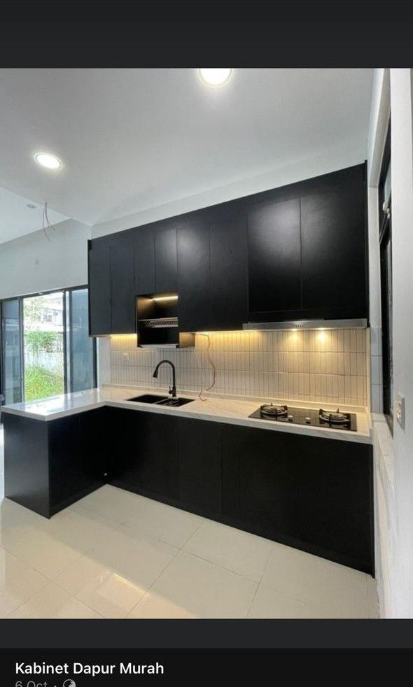 Kabinet dapur 4g deals glass