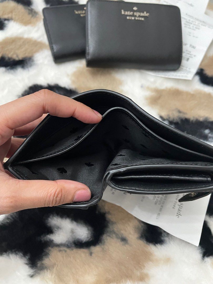 kate spade black staci medium wallet, Women's Fashion, Bags & Wallets,  Wallets & Card holders on Carousell