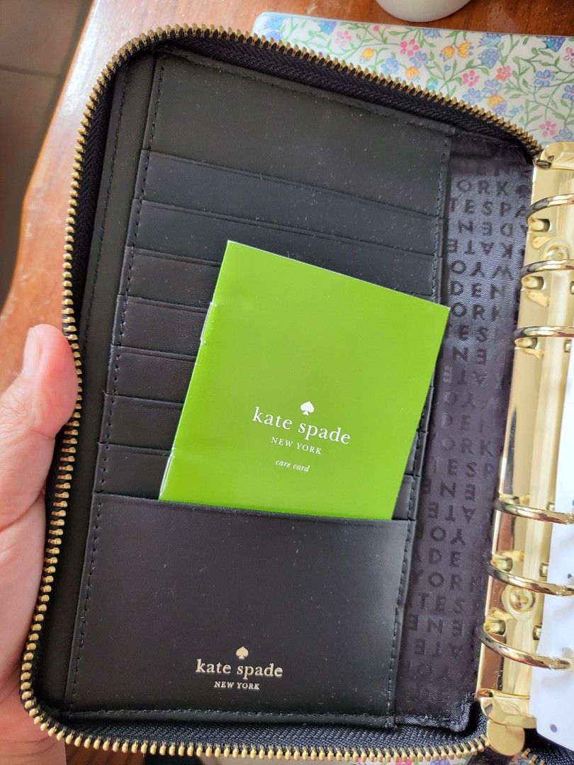 KATE SPADE LEATHER ZIPPED PLANNER BINDER JOURNAL AGENDA ORGANISER