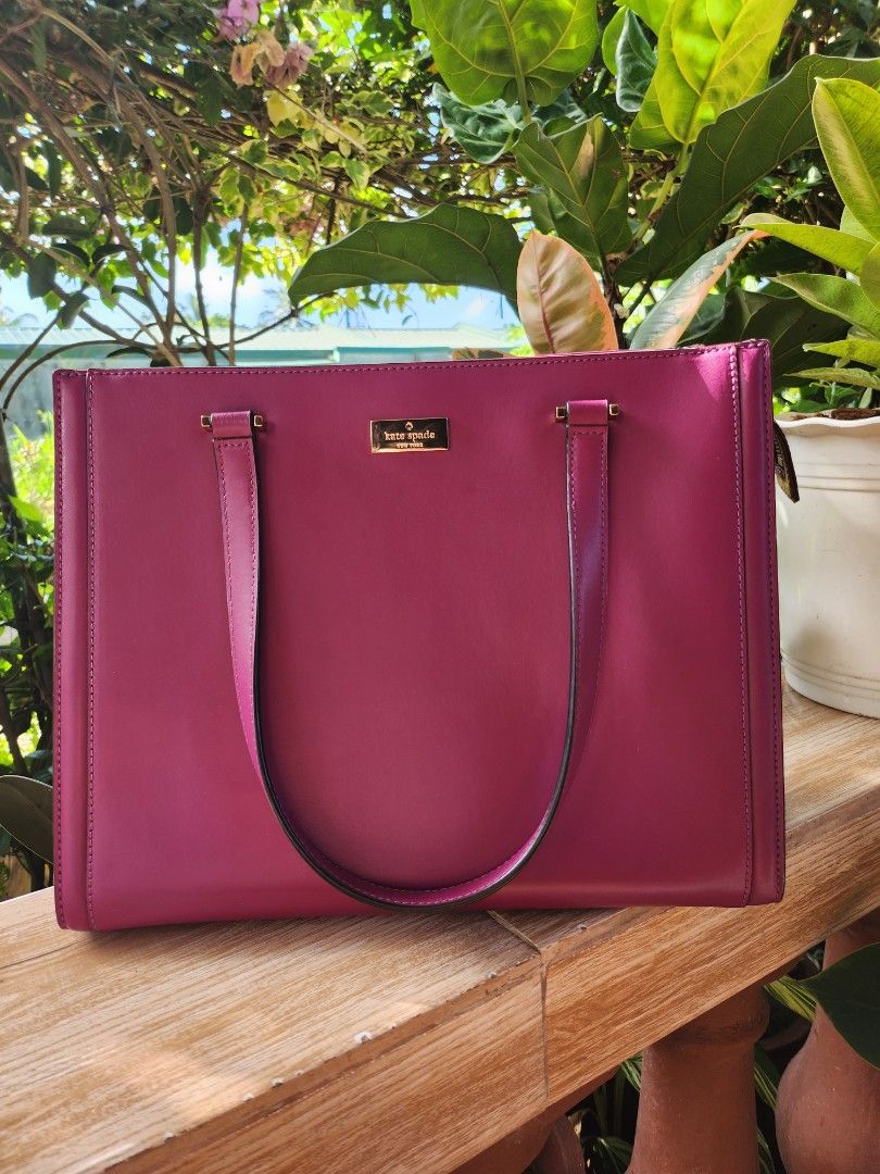 Kate Spade Gray Purple Tote Bag Purse | eBay