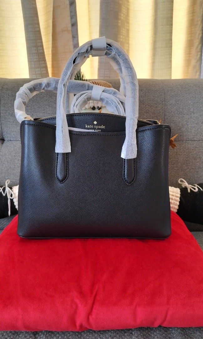 Kate Spade Rory Saffiano Leather Medium Satchel Crossbody Bag Purse Handbag