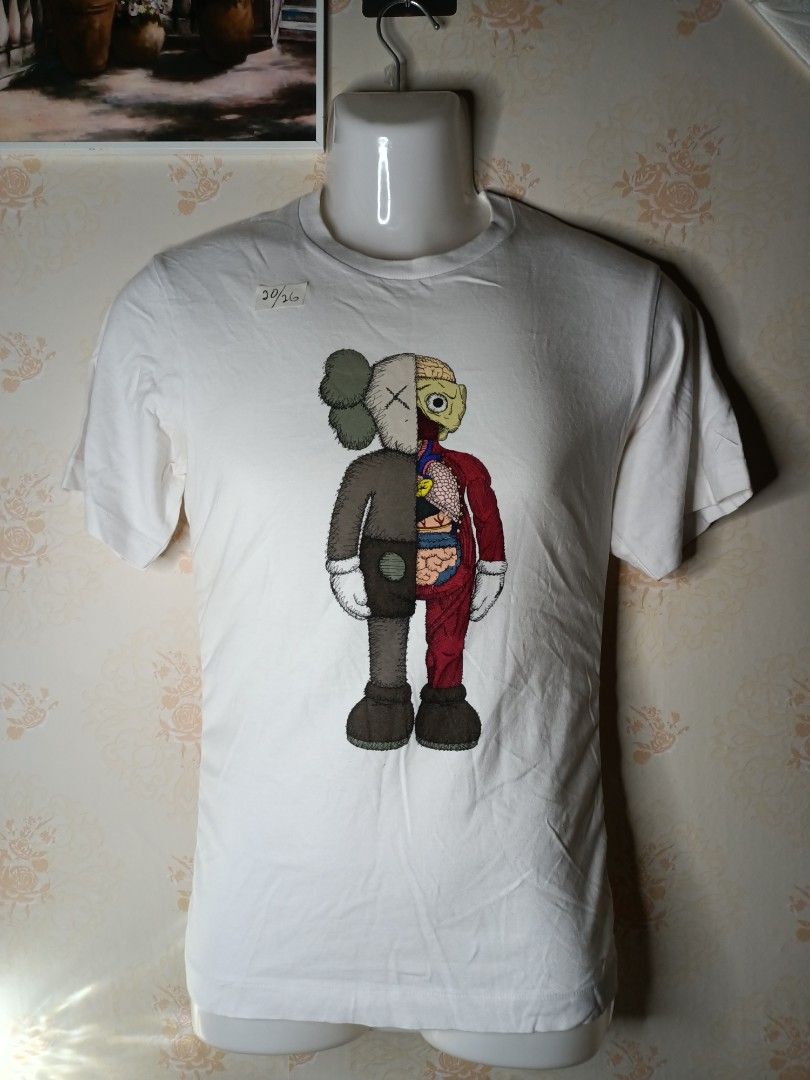 Uniqlo x KAWS TShirt L Original Mens Fashion Tops  Sets Tshirts   Polo Shirts on Carousell