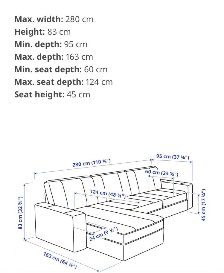 L Shape IKEA Sofa 3seater, Furniture & Home Living, Furniture, Sofas