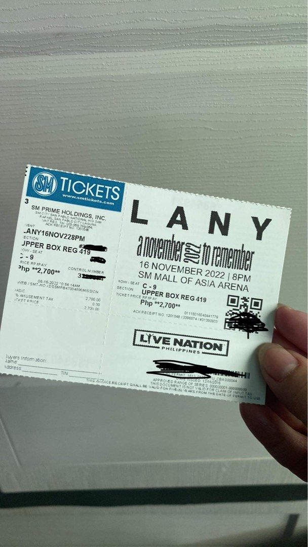 LANY Concert Ticket, Tickets & Vouchers, Event Tickets on Carousell