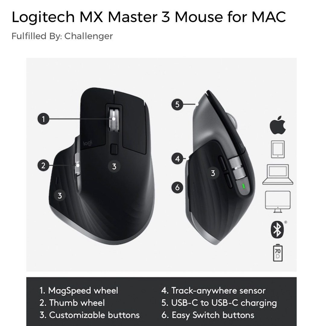 Logitech MX Master 3 Mouse for MAC