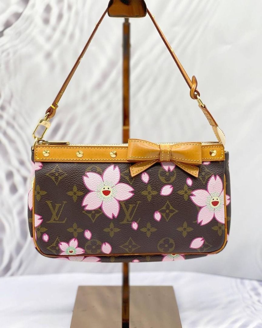 Louis Vuitton Accessoires Takashi Murakami Monogram Cherry Blossom Brown  M92006, Luxury, Bags & Wallets on Carousell