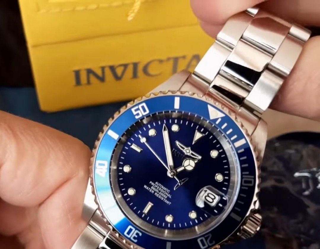 Lowest Price Invicta Pro Diver 200m Men s Automatic Blue Dial Stainless Steel Watch invicta Birthday gift birthday LAST SET BRAND NEW IN BOX WITH