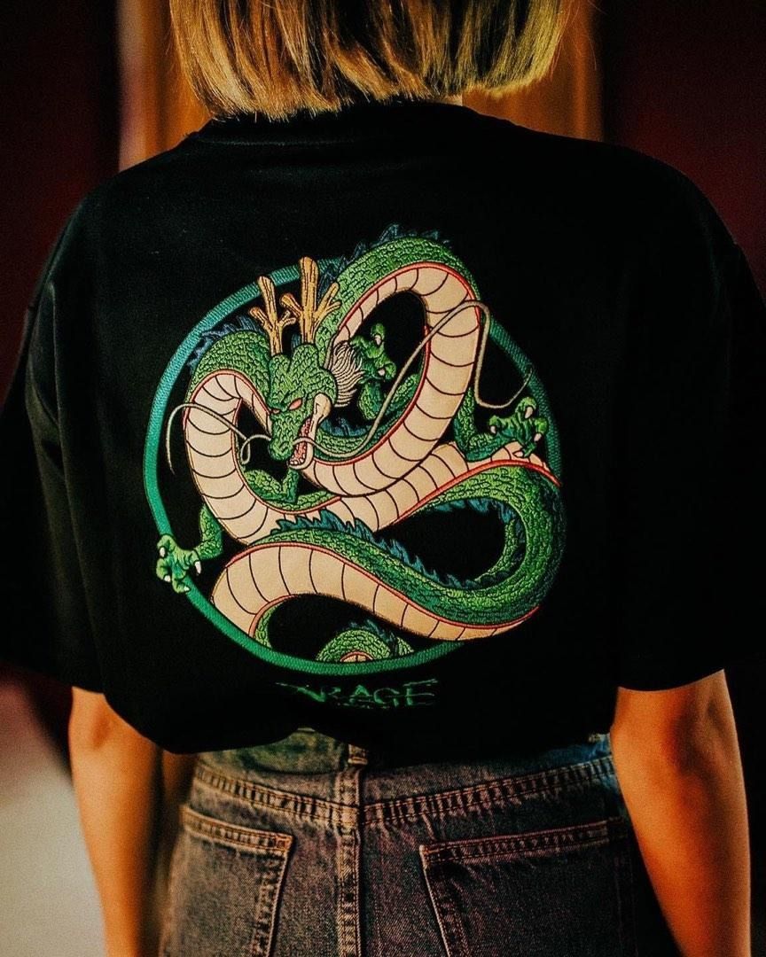 L碼）XRAGE 神龍刺繡T恤T-shirt 龍珠限量版, 男裝, 上身及套裝, T
