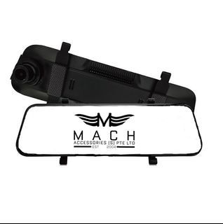 Mach I-Hawk Digital Rear View Mirror + Front & Back Dashcam with bracket for Citroen Dispatch Opel Vivaro Toyota Proace