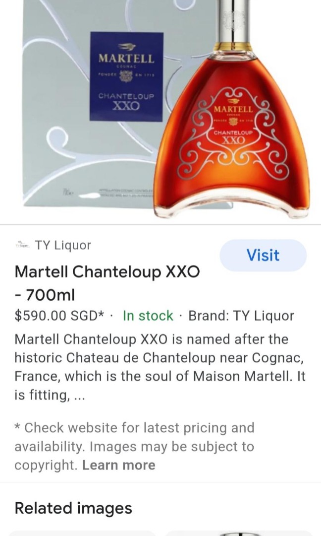 A* – MARTELL CHANTELOUP XXO – 700ML – Welcome To HOH Spirit & Wine Supplier