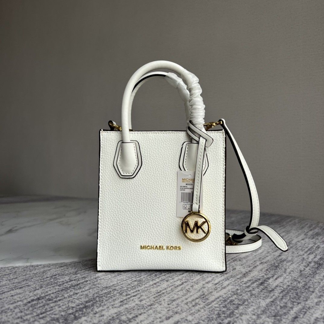 Michael Kors Mercer XS Top Handle Crossbody Bag White