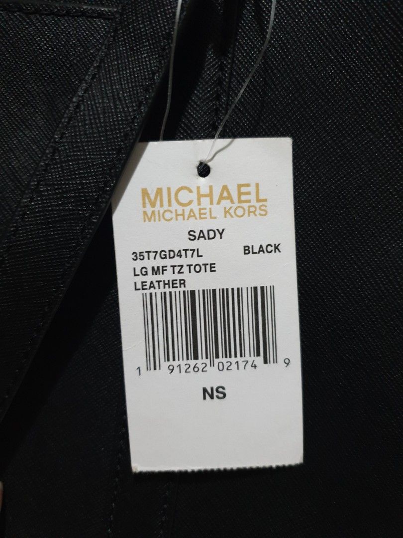 Michael Kors MK Sady Black Large Tote Leather Bag 35T7GD4T7L