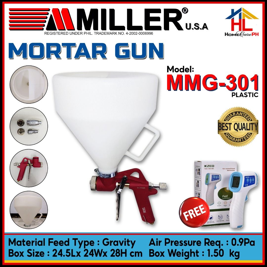 Miller Mortar Gun MMG300/301 Free KZED 8801 Forehead Thermometer