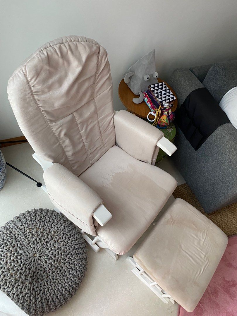 Habebe glider chair & store stool