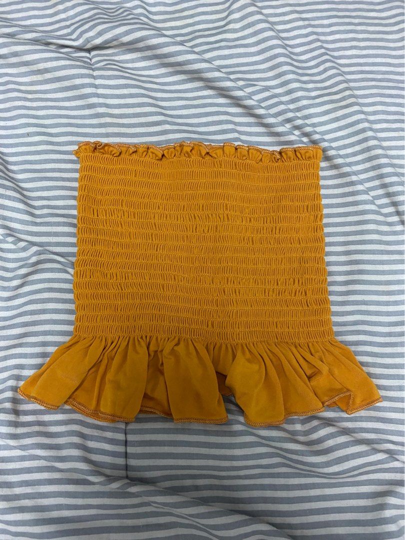 Mustard Yellow Tube Top, Women's Fashion, Tops, Others Tops on Carousell