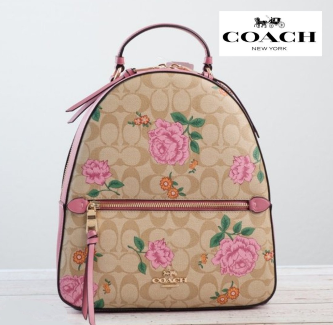 New Coach Original Limited Edition Collection Jordyn Backpack with Prairie Rose Print Backpack For Women Come With Complete Set Suitable for Gift Luxury Bags Wallets on Carousell