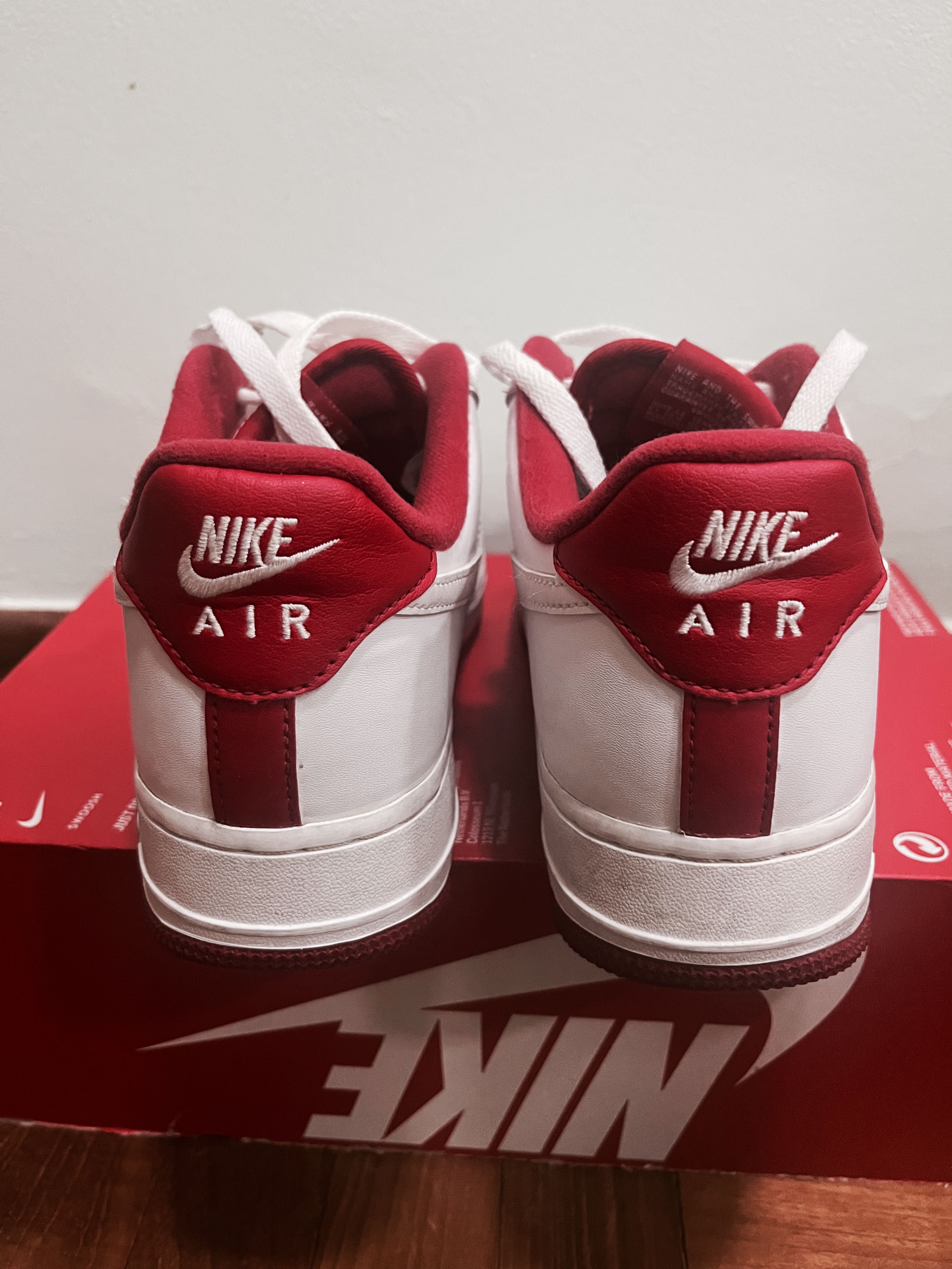 Air force ones red white outlet
