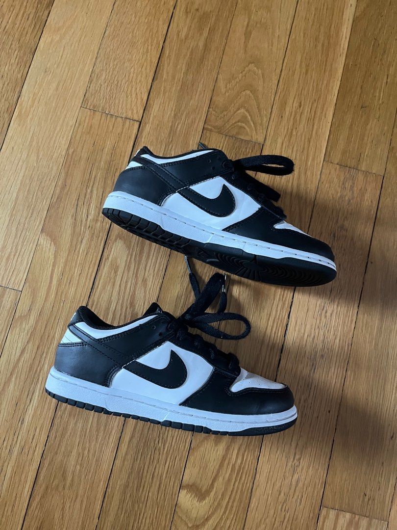 dunk low black white youth