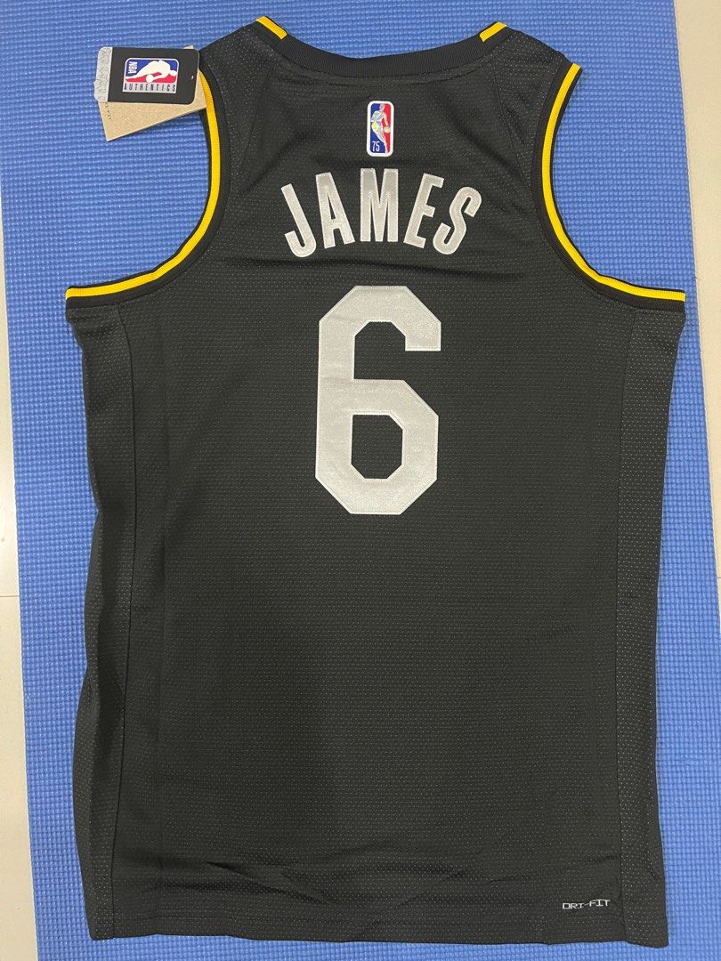 Nike / Men's Los Angeles Lakers LeBron James Black MVP Dri-FIT Swingman  Jersey