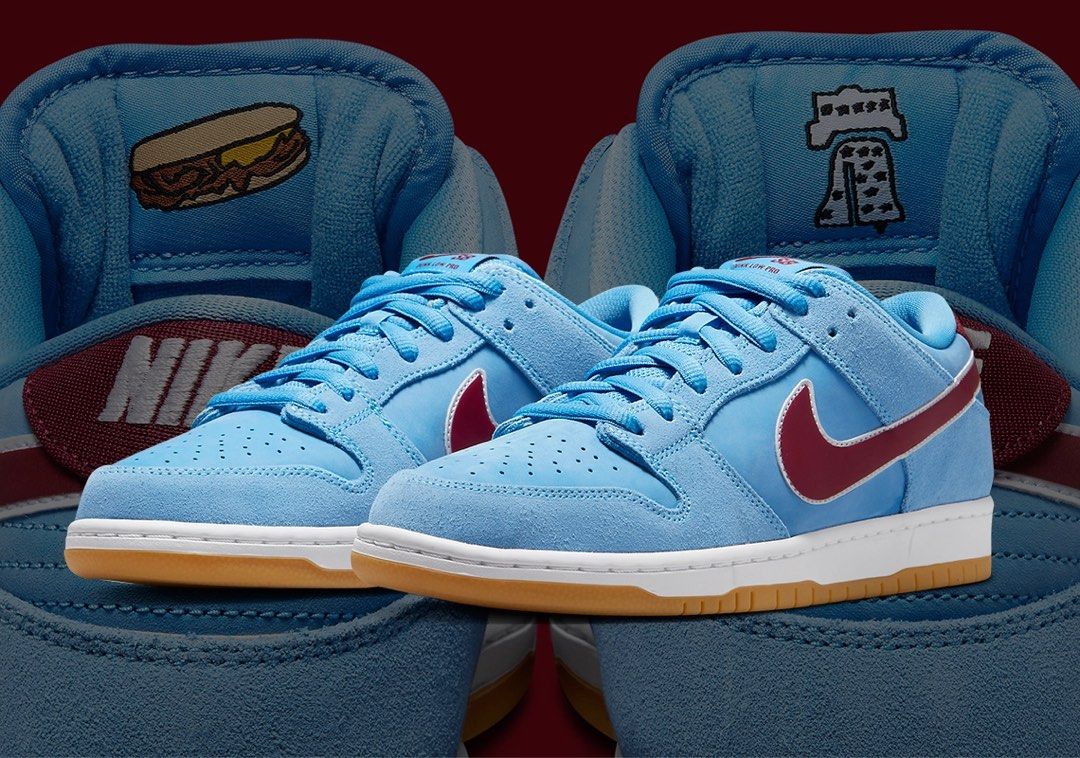 Nike SB Dunk Low Pro “Phillies/Valor Blue and Team Maroon”, Men's ...