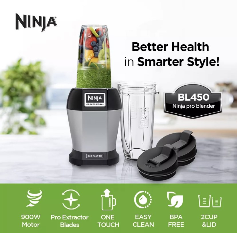 Ninja Blender Professional 900W Nutrient Extraction, Ice Crushing