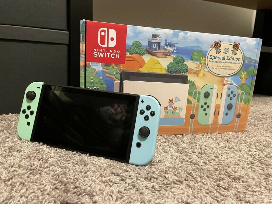 Nintendo Switch Animal Crossing Edition , Video Gaming, Video Game  Consoles, Nintendo on Carousell