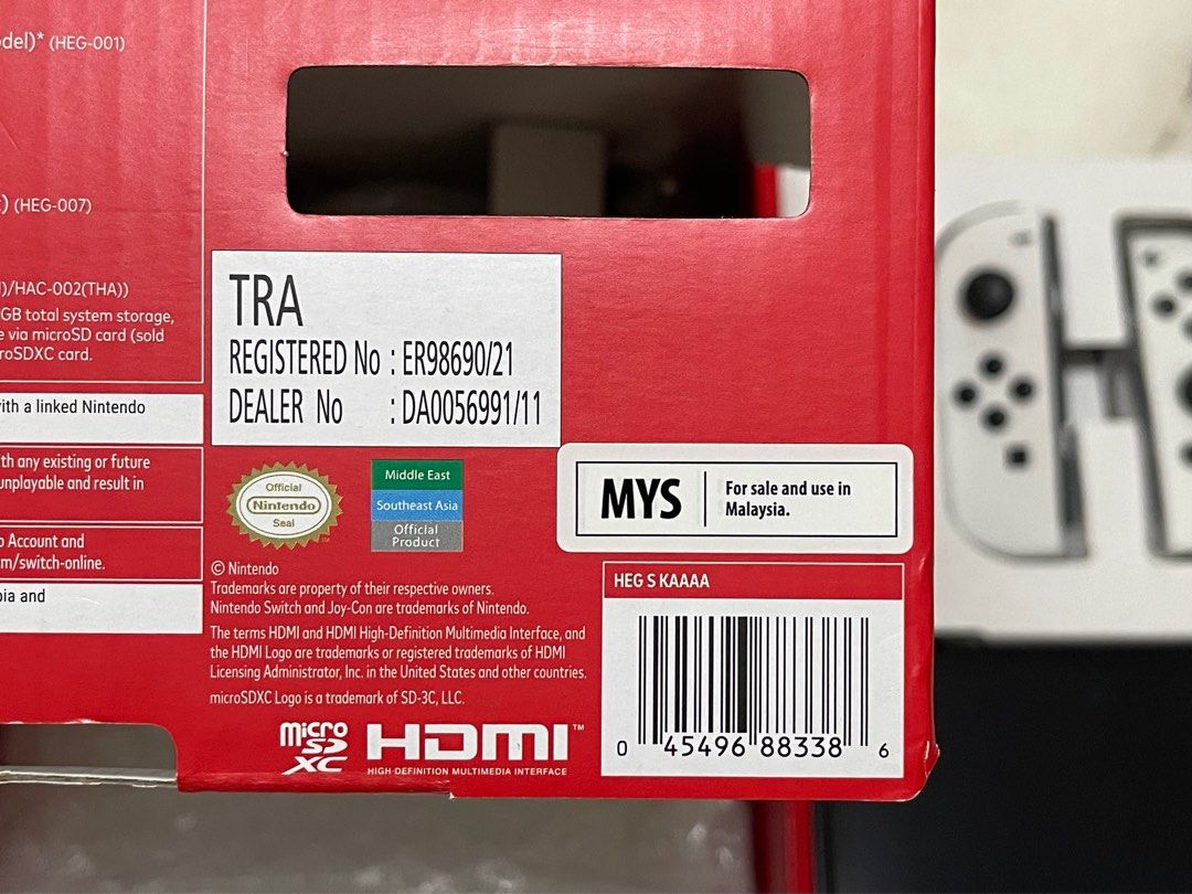 Nintendo Switch OLED white Maxsoft, Video Gaming, Video Game Consoles