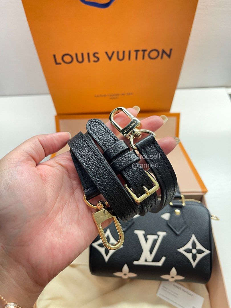 Louis Vuitton Nano Speedy Black/Beige Monogram Empreinte
