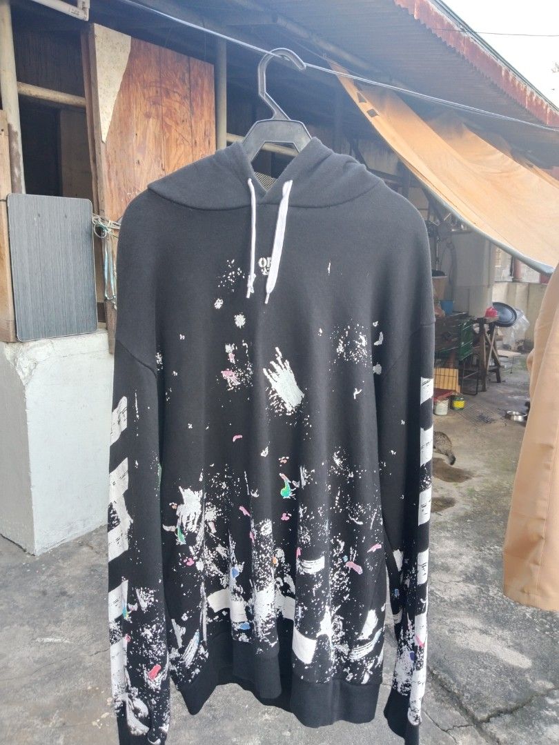 Fake off store white galaxy hoodie