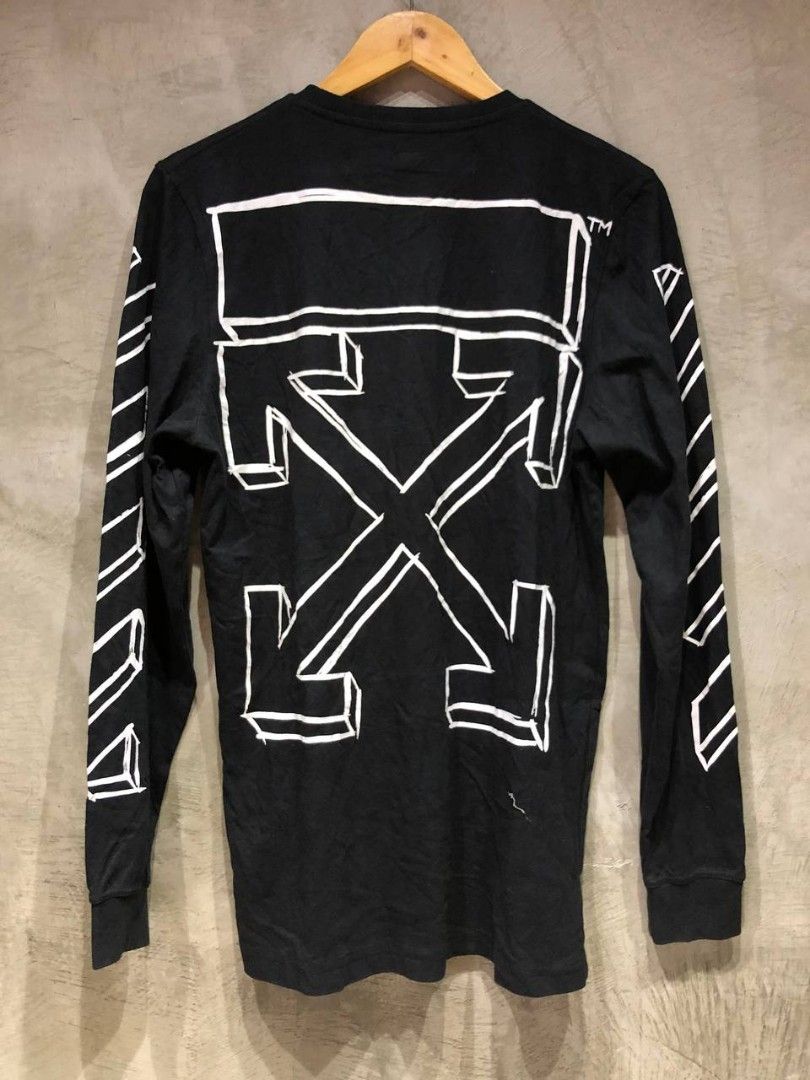 Off White 3D Arrows Cartoon Long sleeves Shirt Luxury Apparel on