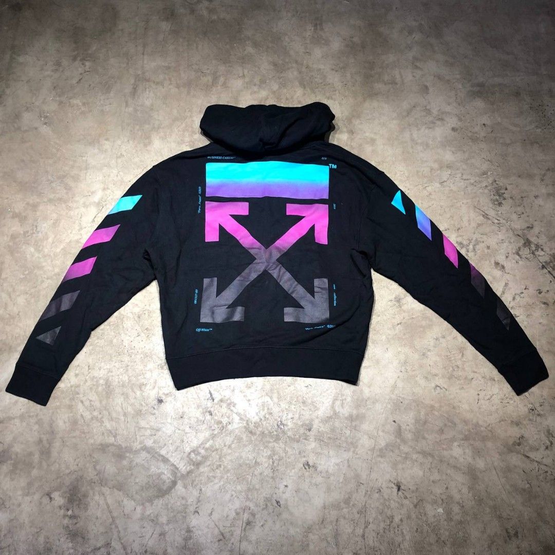 Off white pink blue hoodie 2025