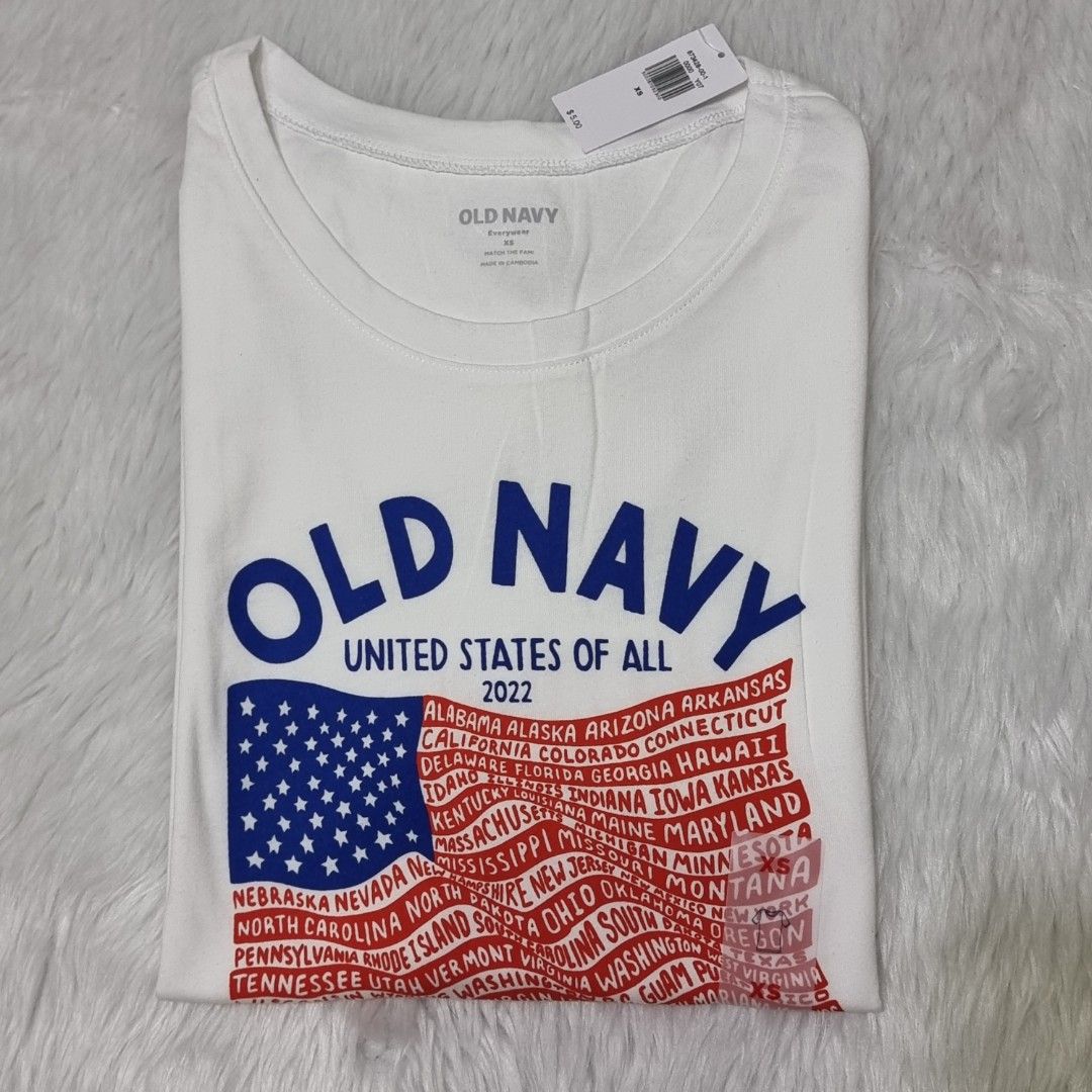 Old Navy debuts 2022 Flag Tee collection — including first Spanish language  design - Good Morning America