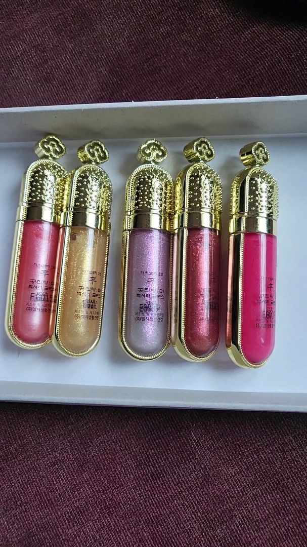 Original THE HISTORY OF WHOO LUXURY LIP GLOSS comes in 5 set, Beauty