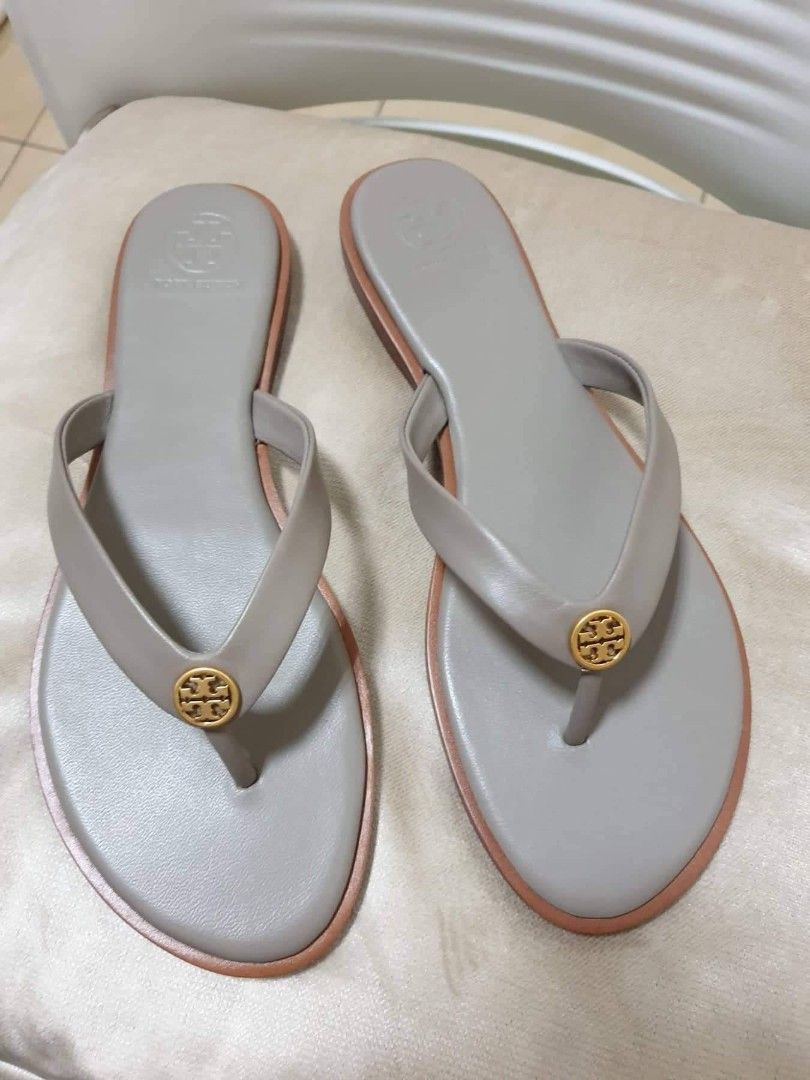 Original Tory Burch Sandals Gray size 8 Women s Fashion Footwear Flats Sandals on Carousell
