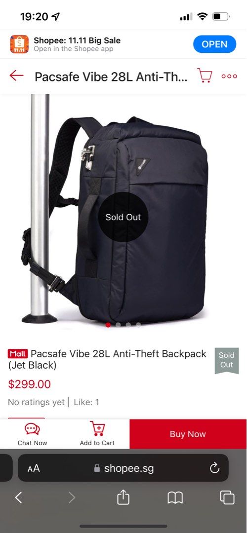 Pacsafe shopee on sale