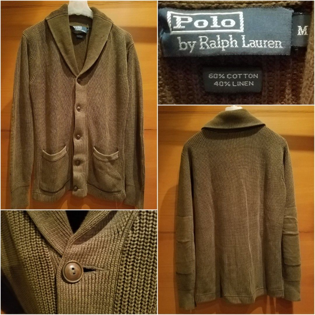 Polo Ralph Lauren vintage wash sweater shawl collar cardigan M Carousell