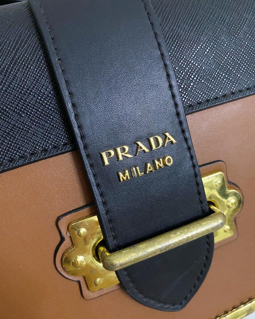 Prada Cahier Cognac, Luxury, Bags & Wallets on Carousell